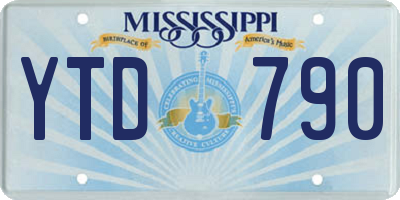 MS license plate YTD790