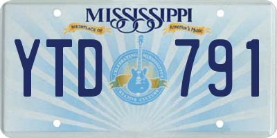 MS license plate YTD791