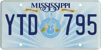 MS license plate YTD795
