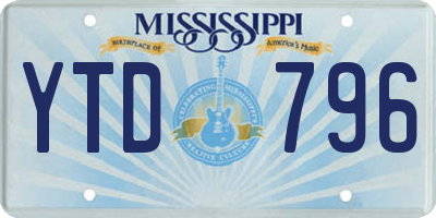 MS license plate YTD796