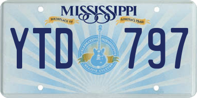 MS license plate YTD797