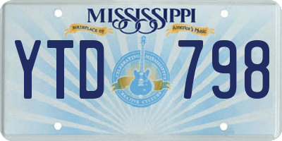 MS license plate YTD798