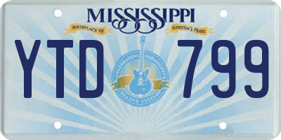 MS license plate YTD799