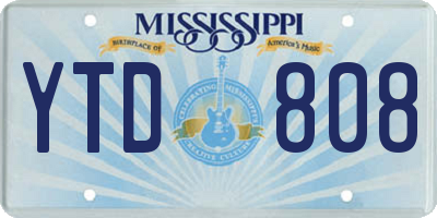 MS license plate YTD808