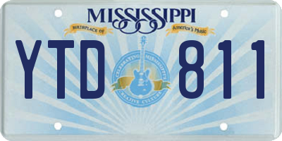 MS license plate YTD811