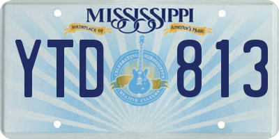 MS license plate YTD813
