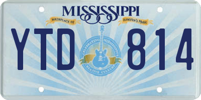 MS license plate YTD814