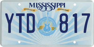 MS license plate YTD817