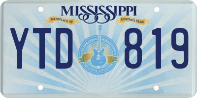 MS license plate YTD819