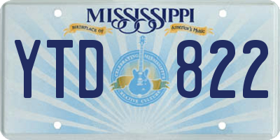 MS license plate YTD822
