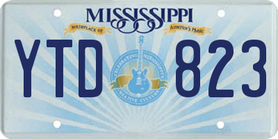 MS license plate YTD823