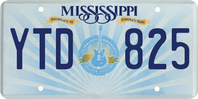 MS license plate YTD825