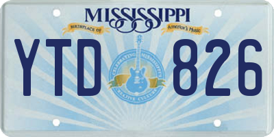 MS license plate YTD826