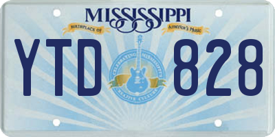 MS license plate YTD828