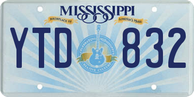 MS license plate YTD832