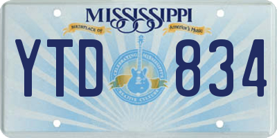 MS license plate YTD834