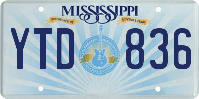 MS license plate YTD836