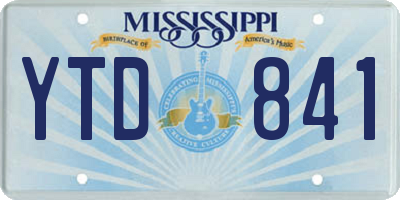MS license plate YTD841