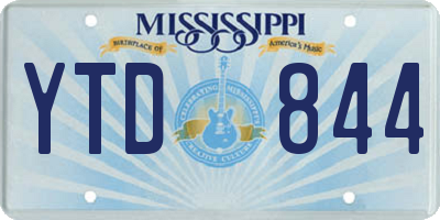 MS license plate YTD844