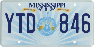 MS license plate YTD846