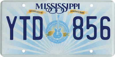 MS license plate YTD856