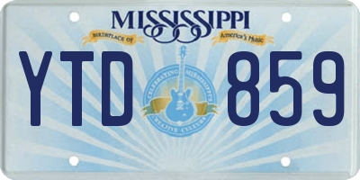 MS license plate YTD859