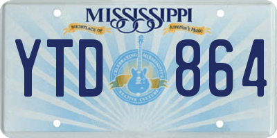 MS license plate YTD864