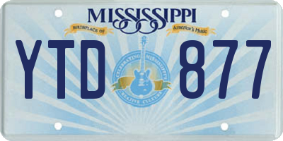 MS license plate YTD877