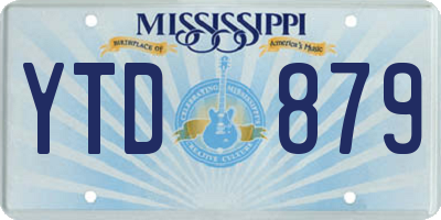 MS license plate YTD879