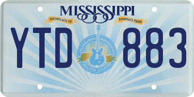 MS license plate YTD883