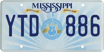 MS license plate YTD886