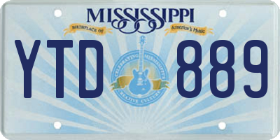 MS license plate YTD889