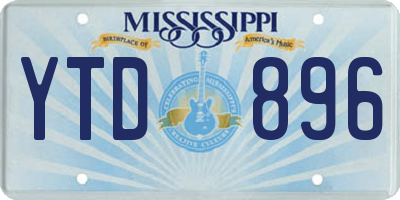 MS license plate YTD896