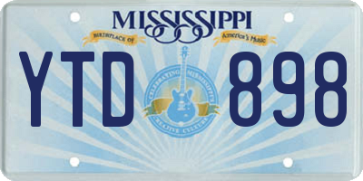 MS license plate YTD898