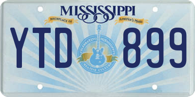 MS license plate YTD899