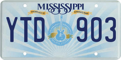 MS license plate YTD903