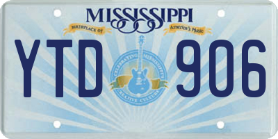 MS license plate YTD906