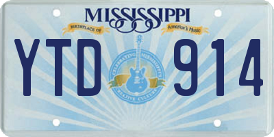 MS license plate YTD914