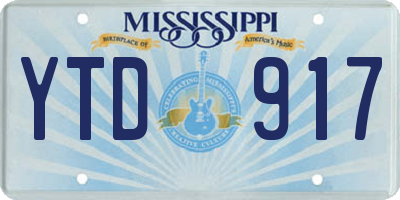 MS license plate YTD917