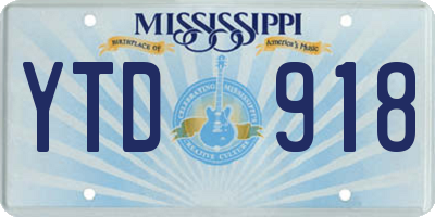 MS license plate YTD918