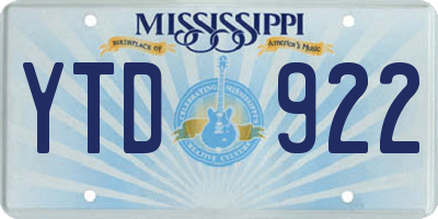 MS license plate YTD922