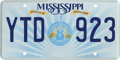 MS license plate YTD923