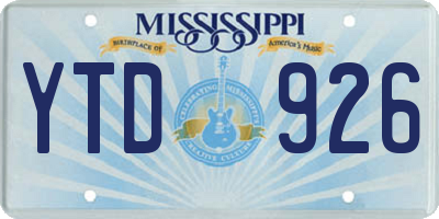 MS license plate YTD926