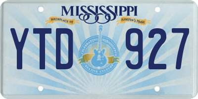 MS license plate YTD927