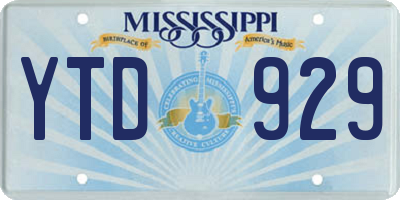 MS license plate YTD929