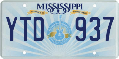 MS license plate YTD937