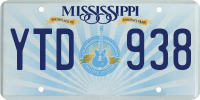MS license plate YTD938