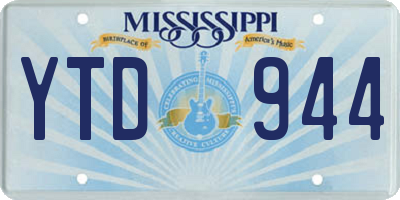 MS license plate YTD944