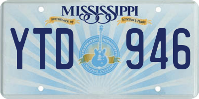 MS license plate YTD946