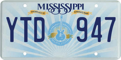MS license plate YTD947